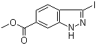 结构式 CAS# 885518-82-1, 3-碘-1H-吲唑-6-羧酸甲酯