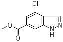 结构式 CAS# 885519-19-7, 4-氯-1H-吲唑-6-羧酸甲酯
