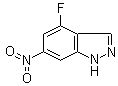 structure of CAS# 885520-01-4, 4-Fluoro-6-nitro-1H-indazole
