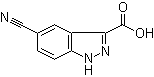 结构式 CAS# 885520-03-6, 5-氰基-1H-吲唑-3-羧酸