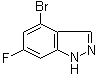 structure of CAS# 885520-35-4, 4-Bromo-6-fluoro-1H-indazole