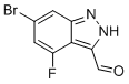 structure of CAS# 885520-72-9, 6-bromo-4-fluoro-2H-indazole-3-carbaldehyde