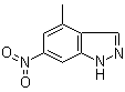 structure of CAS# 885520-77-4, 4-Methyl-6-nitro-1H-indazole;6-Nitro-4-methylindazole
