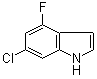 structure of CAS# 885520-88-7, 6-Chloro-4-fluoro-1H-indole;4-Fluoro-6-chloroindole