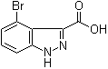 结构式 CAS# 885521-80-2, 4-溴-1H-吲唑-3-甲酸