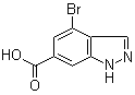structure of CAS# 885523-43-3, 4-Bromo-1H-indazole-6-carboxylic acid