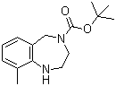 4-Boc-9-Methyl-2,3,4,5-tetrahydro-1H-benzo[e][1,4]diazepine molecular structure (CAS 886364-23-4)
