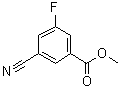structure of CAS# 886732-29-2, 3-Cyano-5-fluorobenzoic acid methyl ester;Methyl 3-cyano-5-fluorobenzoate