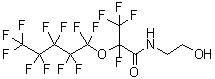 structure of CAS# 886762-15-8, 2,3,3,3-Tetrafluoro-N-(2-hydroxyethyl)-2-[(undecafluoropentyl)oxy]propanamide