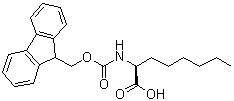 structure of CAS# 888725-91-5, (2S)-2-[[(9H-Fluoren-9-ylmethoxy)carbonyl]amino]octanoic acid;N-Fmoc-(S)-2-hexylglycine