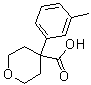 结构式 CAS# 889940-10-7, 四氢-4-(3-甲基苯基)-2H-吡喃-4-羧酸