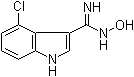 结构式 CAS# 889942-75-0, 4-氯-N-羟基-1H-吲哚-3-甲脒
