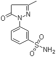 结构式 CAS# 89-29-2, 3-(4,5-二氢-3-甲基-5-氧代-1H-吡唑-1-基)苯磺酰胺