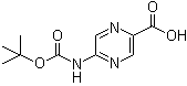5-[[(1,1-Dimethylethoxy)carbonyl]amino]-2-pyrazinecarboxylic acid molecular structure (CAS 891782-63-1)