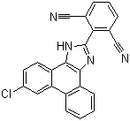 structure of CAS# 892549-43-8, Mf-63;2-(9-Chloro-1H-phenanthro[9,10-d]imidazol-2-yl)-1,3-benzenedicarbonitrile
