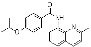 structure of CAS# 892711-75-0, 4-(1-Methylethoxy)-N-(2-methyl-8-quinolinyl)benzamide