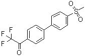 2,2,2-三氟-1-[4'-(甲基磺酰基)[1,1'-联苯]-4-基]乙酮分子结构 (CAS 893407-18-6)