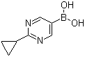 结构式 CAS# 893567-15-2, (2-环丙基-5-嘧啶基)硼酸
