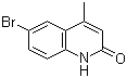 6-Bromo-4-methyl-2(1H)-quinolinone molecular structure (CAS 89446-19-5)