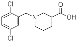1-[(2,5-二氯苯基)甲基]-3-哌啶甲酸分子结构 (CAS 896045-33-3)