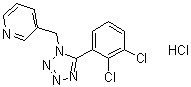结构式 CAS# 899431-18-6, 3-[[5-(2,3-二氯苯基)-1H-四唑-1-基]甲基]吡啶单盐酸盐