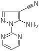 结构式 CAS# 89978-00-7, 5-氨基-1-(2-嘧啶基)-1H-吡唑-4-甲腈