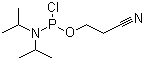 2-氰乙基 N,N-二异丙基氯代亚磷酰胺分子结构 (CAS 89992-70-1)