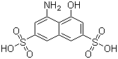 结构式 CAS# 90-20-0, 1-氨基-8-萘酚-3,6-二磺酸; 4-氨基-5-羟基-2,7-萘二磺酸; H 酸