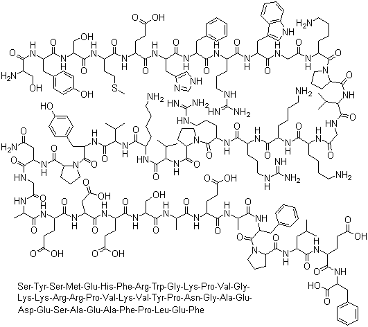 结构式 CAS# 9002-60-2, 促肾上腺皮质激素