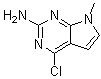 结构式 CAS# 90065-71-7, 2-氨基-4-氯-7-甲基-7H-吡咯并[2,3-d]嘧啶