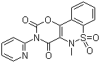 structure of CAS# 90101-16-9, Droxicam;5-Methyl-3-(2-pyridyl)-2H,5H-1,3-oxazino[5,6-c][1,2]benzothiazine-2,4(3H)-dione 6,6-dioxide