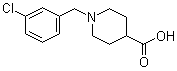 structure of CAS# 901920-70-5, 1-[(3-Chlorophenyl)methyl]-4-piperidinecarboxylic acid