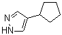 4-环戊基-1H-吡唑分子结构 (CAS 90253-22-8)