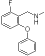 structure of CAS# 902836-71-9, 2-Fluoro-N-methyl-6-phenoxy-benzenemethanamine