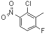structure of CAS# 90292-62-9, 2-Chloro-4-fluoro-3-methyl-1-nitrobenzene