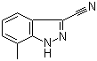 结构式 CAS# 90322-84-2, 7-甲基-1H-吲唑-3-甲腈; 3-氰基-7-甲基-1H-吲唑