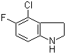 structure of CAS# 903551-32-6, 4-Chloro-5-fluoroindoline;4-Chloro-5-fluoro-2,3-dihydro-1H-indole