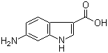 结构式 CAS# 90417-29-1, 6-氨基吲哚-3-羧酸