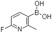 structure of CAS# 904326-91-6, 2-Fluoro-6-methylpyridine-5-boronic acid;2-Fluoro-6-picoline-5-boronic acid