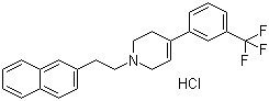 structure of CAS# 90494-79-4, Xaliproden hydrochloride;1,2,3,6-Tetrahydro-1-[2-(2-naphthalenyl)ethyl]-4-[3-(trifluoromethyl)phenyl]pyridine hydrochloride