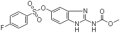 结构式 CAS# 90509-02-7, 鲁苯达唑; 5-羟基-2-苯并咪唑氨基甲酸甲酯对氟苯磺酰酯