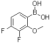 structure of CAS# 905583-06-4, (3,4-Difluoro-2-methoxyphenyl)boronic acid;B-(3,4-Difluoro-2-methoxyphenyl)boronic acid