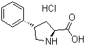 结构式 CAS# 90657-53-7, 反式-4-苯基-L-脯氨酸盐酸盐