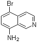 structure of CAS# 90721-35-0, 8-Amino-5-bromoisoquinoline;5-Bromoisoquinolin-8-amine