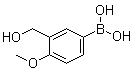 结构式 CAS# 908142-03-0, (3-羟甲基-4-甲氧基苯基)硼酸