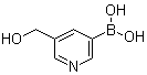 结构式 CAS# 908369-20-0, [5-(羟甲基)-3-吡啶基]硼酸
