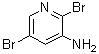 结构式 CAS# 90902-84-4, 2,5-二溴-3-吡啶胺