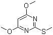 structure of CAS# 90905-46-7, 4,6-Dimethoxy-2-methylthiopyrimidine