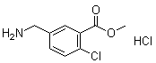 structure of CAS# 90942-47-5, Methyl 5-(aminomethyl)-2-chlorobenzoate hydrochloride