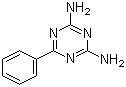 结构式 CAS# 91-76-9, 2,4-二氨基-6-苯基-1,3,5-三嗪; 苯代三聚氰胺
